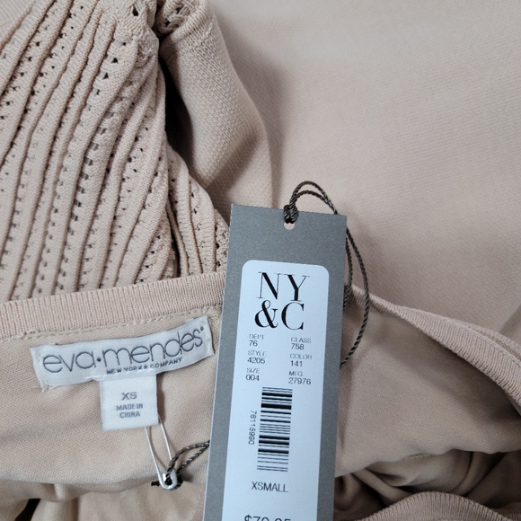 - NYC EVA MENDES NUDE KNITTED COCKTAIL DRESS… - Picture 6 of 16